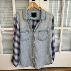 Rails Harper Denim Front Plaid Shirt